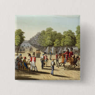 Encampment of the British Army in the Bois de Boul 2 Inch Square Button