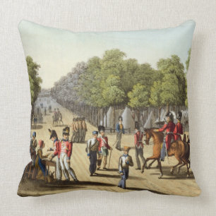 Encampment of the British Army in the Bois de Boul Throw Pillow