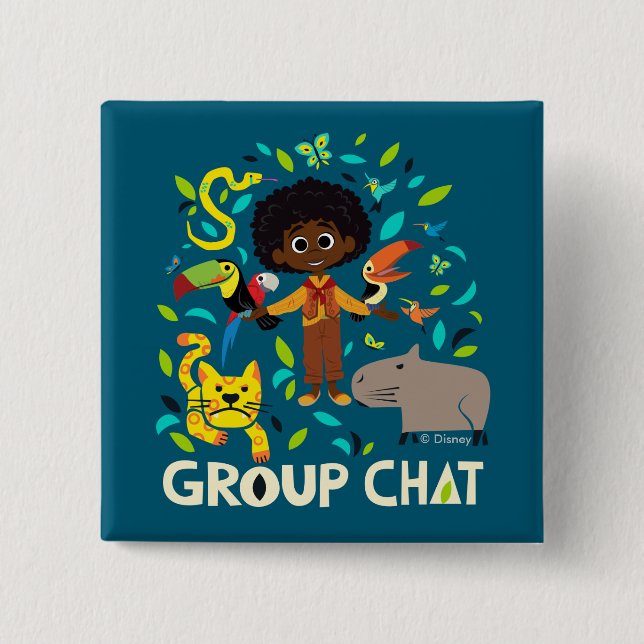 Encanto | Antonio - Group Chat 2 Inch Square Button (Front)