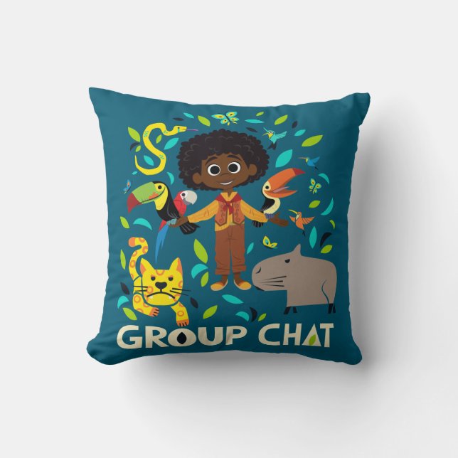 Encanto | Antonio - Group Chat Throw Pillow (Front)