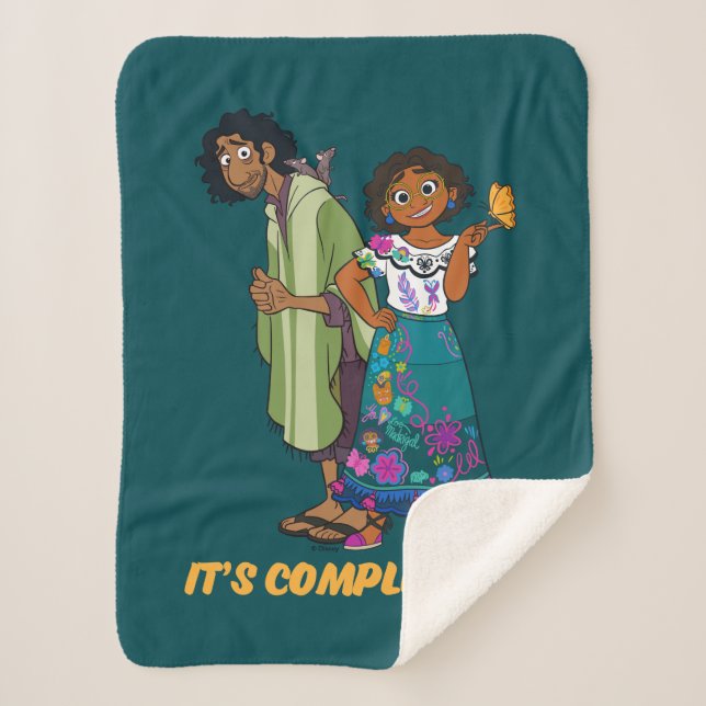 Encanto | Bruno & Mirabel - It's Complicated Sherpa Blanket (Front)