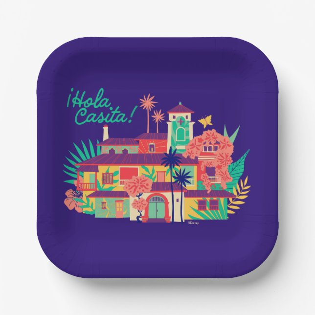 Encanto | Casa de Los Madrigal - Hola Casita Paper Plate (Front)