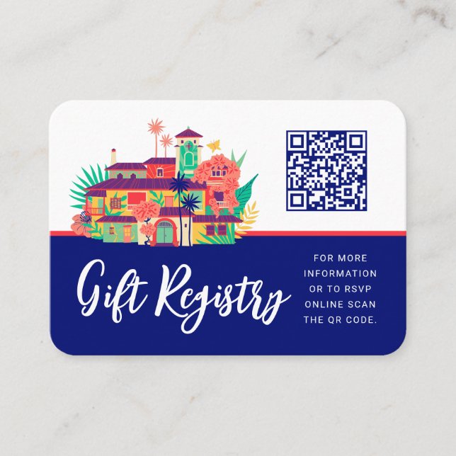 Encanto Casa Madrigal Baby Shower Gift Registry Place Card (Front)