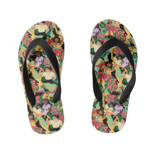 Encanto Colourful Floral Pattern Kid's Flip Flops