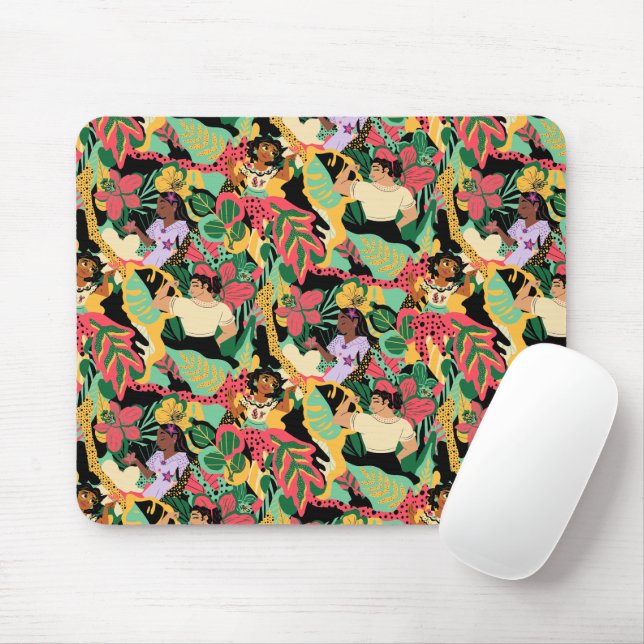 Encanto Colourful Floral Pattern Mouse Pad (With Mouse)