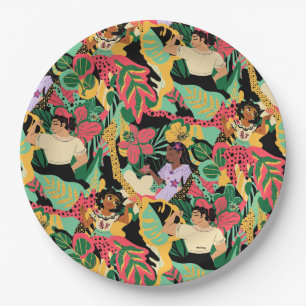 Encanto Colourful Floral Pattern Paper Plate