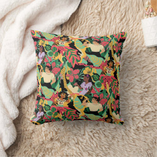 Encanto Colourful Floral Pattern Throw Pillow