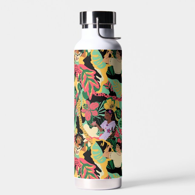 Encanto Colourful Floral Pattern Water Bottle (Left)