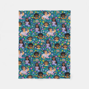 Encanto Floral Character Pattern Fleece Blanket