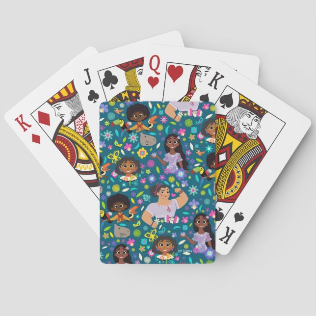 Encanto | Floral Character Pattern Playing Cards (Back)