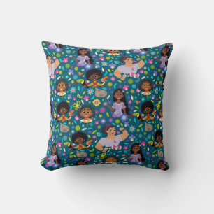 Encanto Floral Character Pattern Throw Pillow