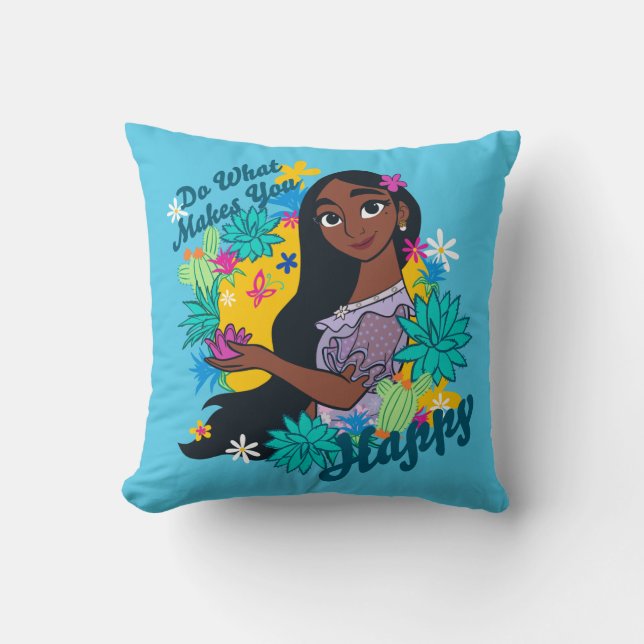 Encanto | Isabela - Do What Makes You Happy Throw Pillow (Front)