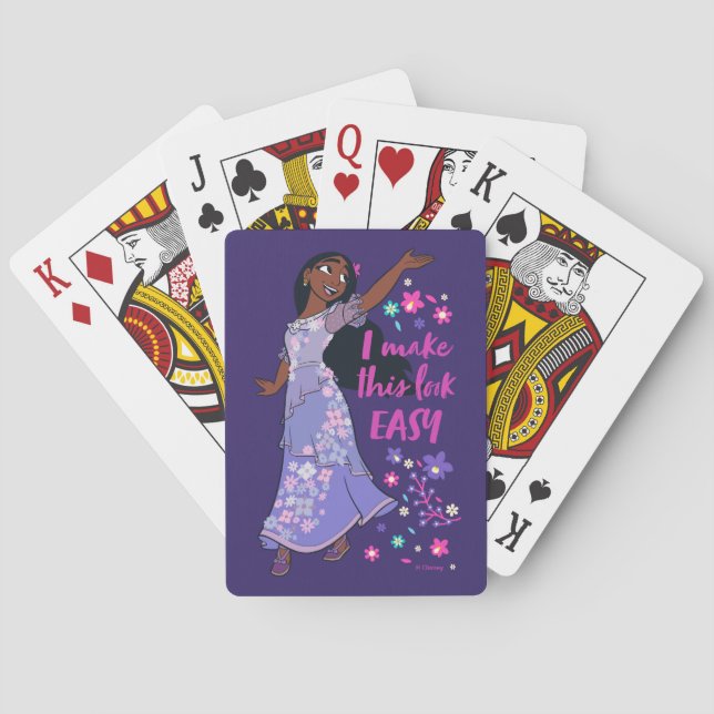 Encanto | Isabela - I Make This Look Easy Playing Cards (Back)