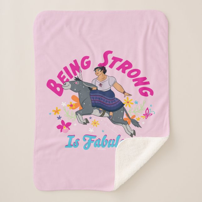 Encanto | Luisa - Being Strong Is Fabulous Sherpa Blanket (Front)