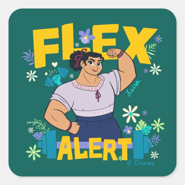 Encanto | Luisa - Flex Alert Square Sticker (Front)