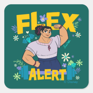 Encanto   Luisa - Flex Alert Square Sticker