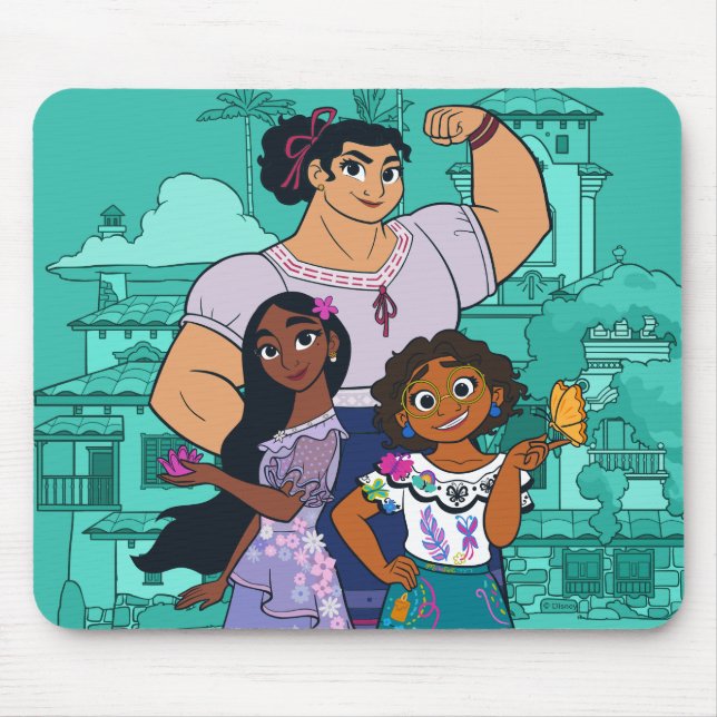 Encanto | Luisa, Isabela, & Mirabel Mouse Pad (Front)