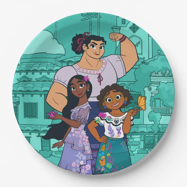 Encanto | Luisa, Isabela, & Mirabel Paper Plate (Front)