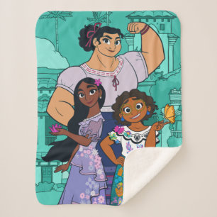 Encanto Luisa, Isabela, & Mirabel Sherpa Blanket