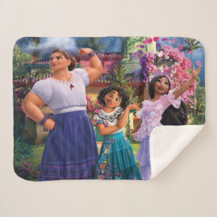 Encanto Luisa, Mirabel, & Isabela Sherpa Blanket