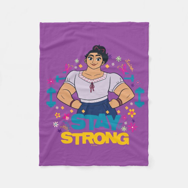 Encanto | Luisa - Stay Strong Fleece Blanket (Front)