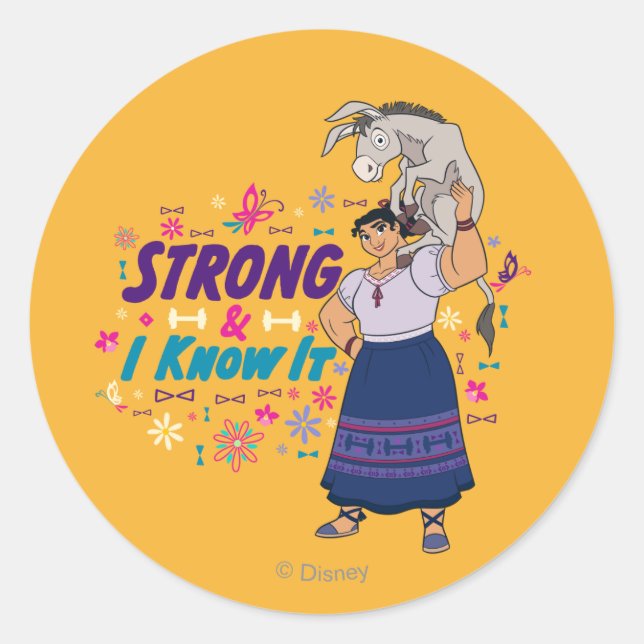Encanto | Luisa - Strong & I Know It Classic Round Sticker (Front)