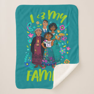 Encanto   Madrigal Family - I <3 My Family Sherpa Blanket