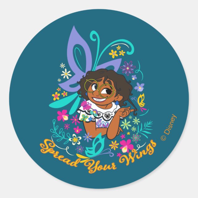 Encanto | Mirabel - Spread Your Wings Classic Round Sticker (Front)