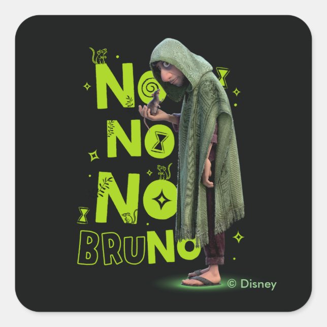 Encanto | No No No Bruno Square Sticker (Front)