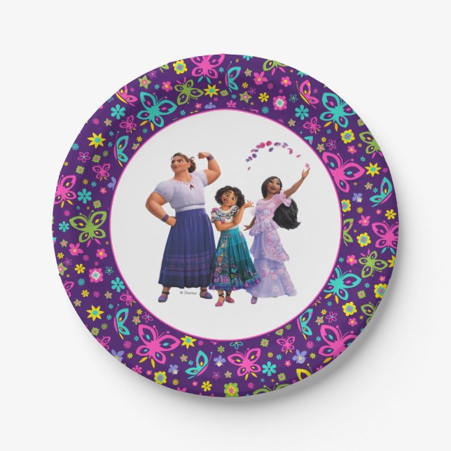 Encanto Sisters Birthday  Paper Plate (Front)