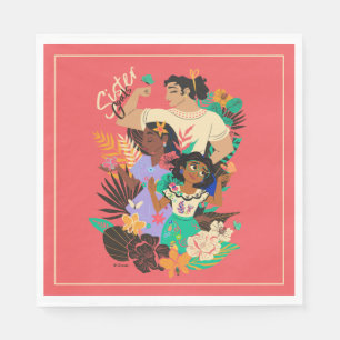 Encanto Sisters   Sister Goals Floral Graphic Napkin