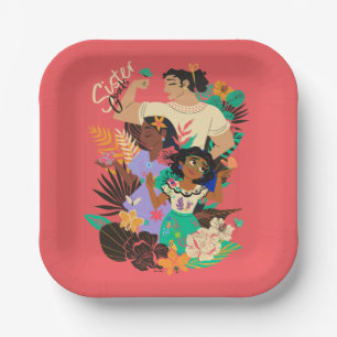 Encanto Sisters Sister Goals Floral Graphic Paper Plate