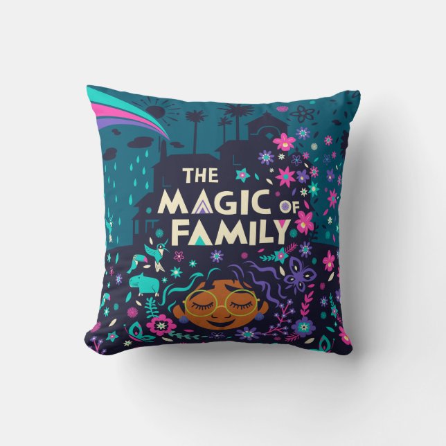 Encanto | The Magic of Family Throw Pillow (Front)