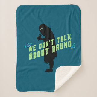 Encanto | "We Don't Talk About Bruno" Typography Sherpa Blanket