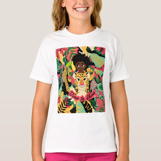 Encanto's Antonio Floral Graphic - Time to Shine T-Shirt (Front)