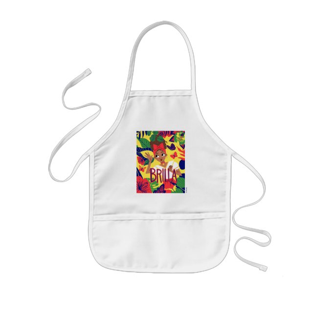 Encanto's Dolores | Floral Graphic Kids Apron (Front)