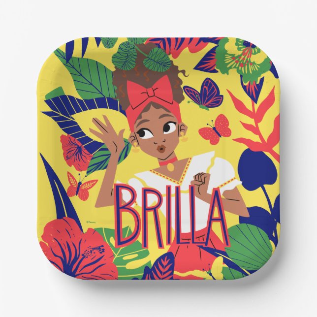 Encanto's Dolores | Floral Graphic Paper Plate (Front)