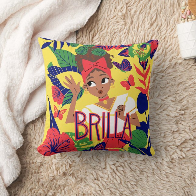 Encanto's Dolores | Floral Graphic Throw Pillow (Blanket)