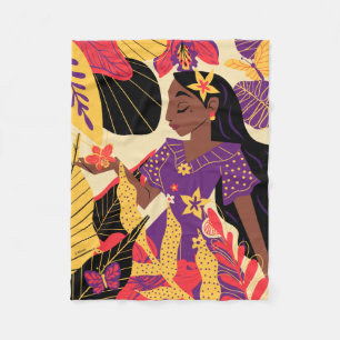 Encanto's Isabela Floral Graphic Fleece Blanket