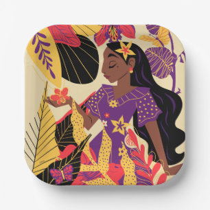 Encanto's Isabela Floral Graphic Paper Plate