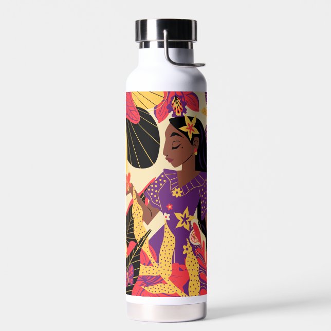 Encanto's Isabela | Floral Graphic Water Bottle (Left)