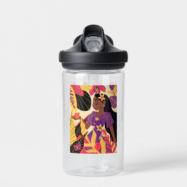 Encanto's Isabela | Floral Graphic Water Bottle (Front)