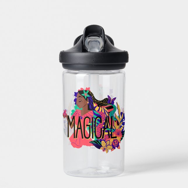 Encanto's Isabella | Magical Floral Graphic Water Bottle (Front)