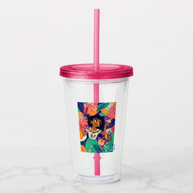 Encanto's Mirabel | Floral Graphic Acrylic Tumbler (Front)