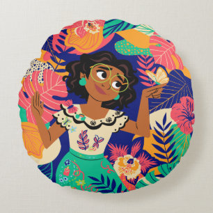 Encanto's Mirabel   Floral Graphic Round Pillow