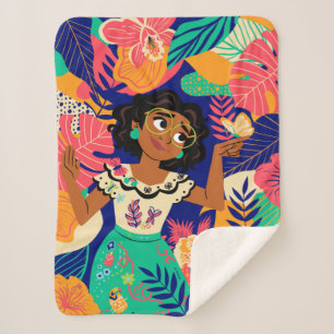 Encanto's Mirabel Floral Graphic Sherpa Blanket