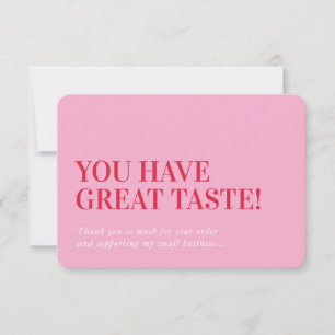 ENCART COMMERCIAL moderne merci mignon rose rouge