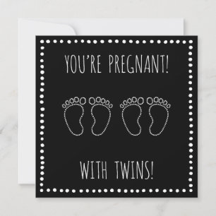 Enceinte avec des jumeaux ! - Carte de voeux