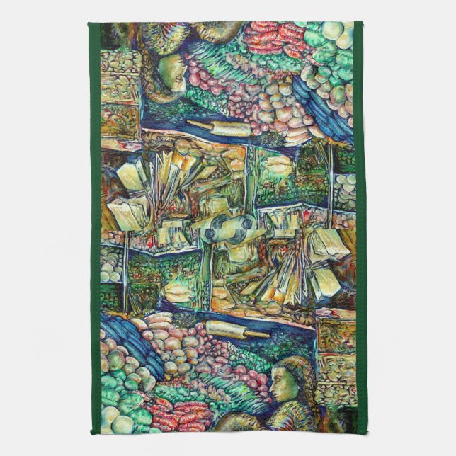 Enceladus Kitchen Towel (Vertical)