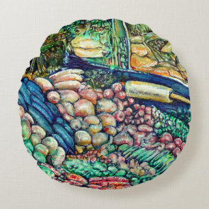 Enceladus Round Pillow